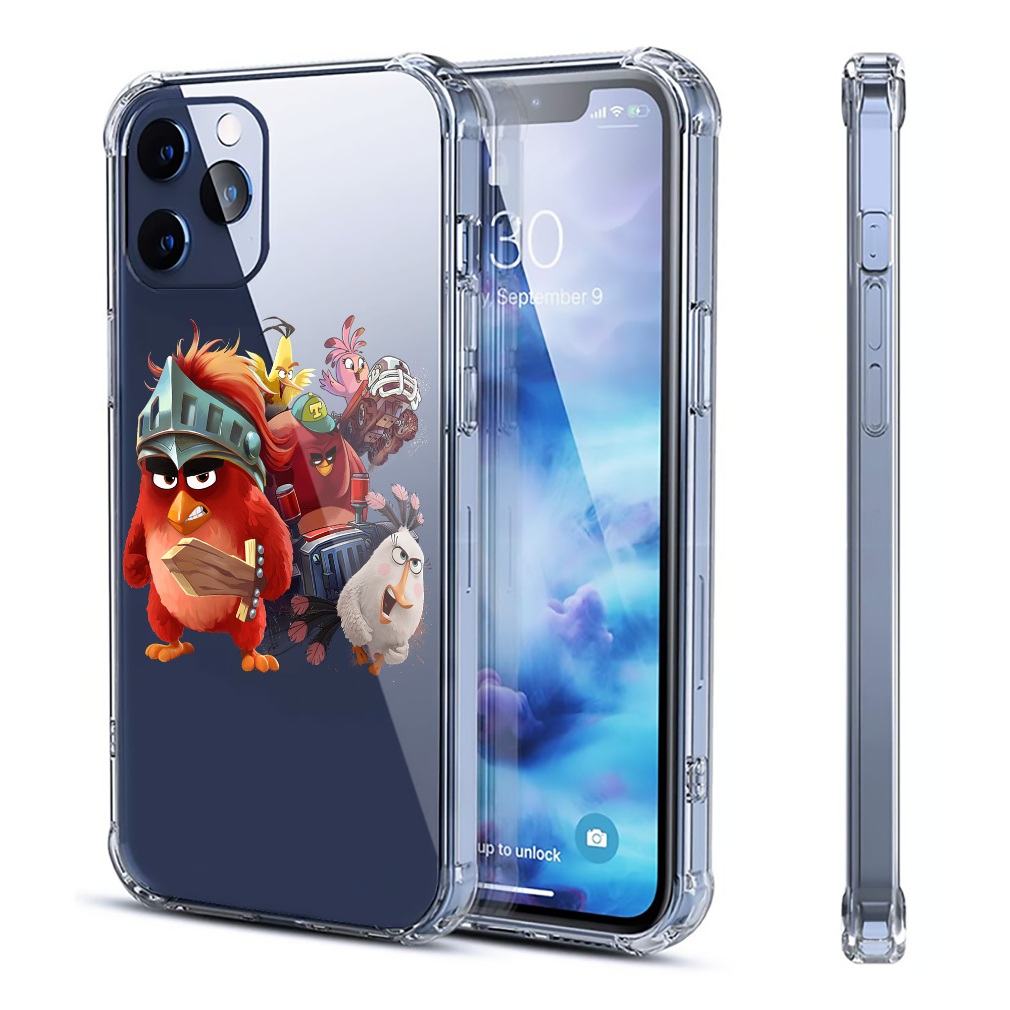 （画像用） Angry Birds アングリーバード 【iPhone 12シリーズ対応】透明スマホケース（クリアソフトケース）